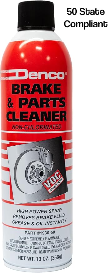 DENCO DISTRIBUTING, INC. #1930-50 Brake & Parts Cleaner Spray, 50-State Compliant, Non-Chlorinated, Fast-Drying Degreaser, Low Odor Aerosol, 15.3oz (13oz net wt) (Case of 176)