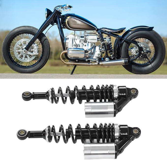 Keenso Aluminum Motorcycle Shock Absorbers, 13.5 Inch for ATV Quad Dirt Sport Bikes