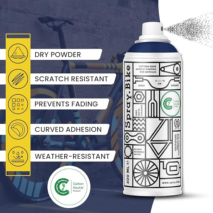 Spray.Bike Spray Paint | Designed Mainly for Bicycles | Multi-Use Acrylic Spray Paint for Metal, Plastic | High Coverage Bike Paint, 400ml, Humber