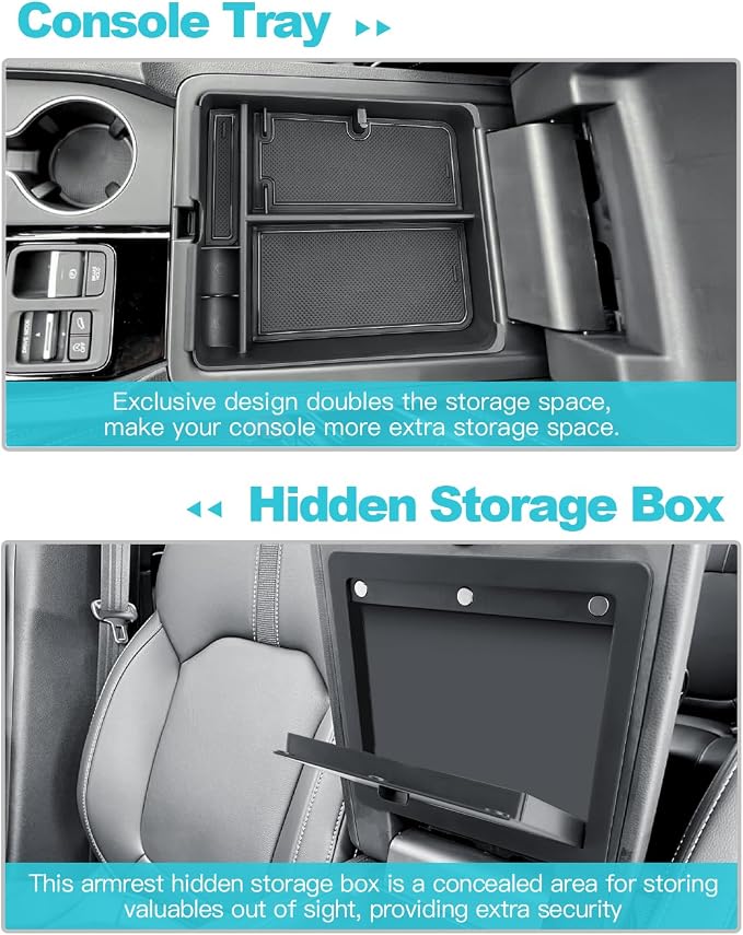 CDEFG 4PCS for 2023-2025 Honda Pilot Center Console Organizer 9-Inch Screen Organizer for 2023-2025 Honda Pilot Accessories Cup Holder Behind-Screen Dash Armrest Hidden Storage Box
