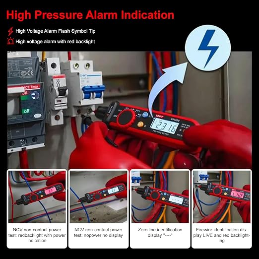 UNI-T UT118C Digital Multimeter Pen Type 6000 Counts Professional Meter Non-Contact Auto AC/DC Voltage Ohm Diode Tester for Tool