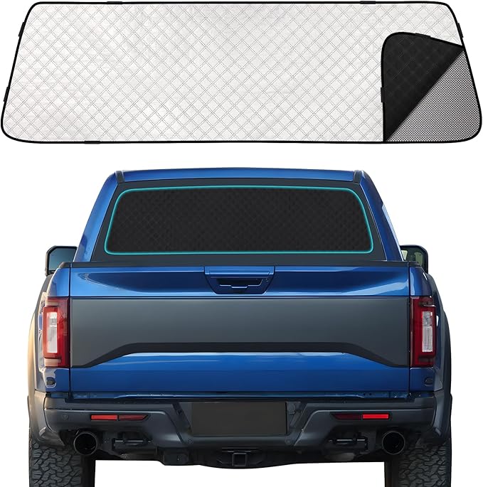 ZATOOTO Rear Windshield Sunshade for F150 2016-2024 Rear Windshield Sunshield Double Layer Design for Sunshade and Privacy Offer Great Visibility Sun Blocker Back Window Sun Shade for F150