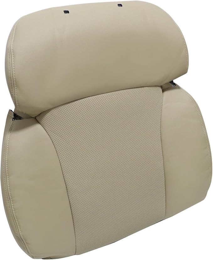 NLQR Front Driver Side Bottom & Top Replacement Seat Covers Tan LA00 LA03 Microfiber Leather Compatible with Lexus GS300 GS350 GS430 GS450H GS460 2006 2007 2008 2009 2010 2011