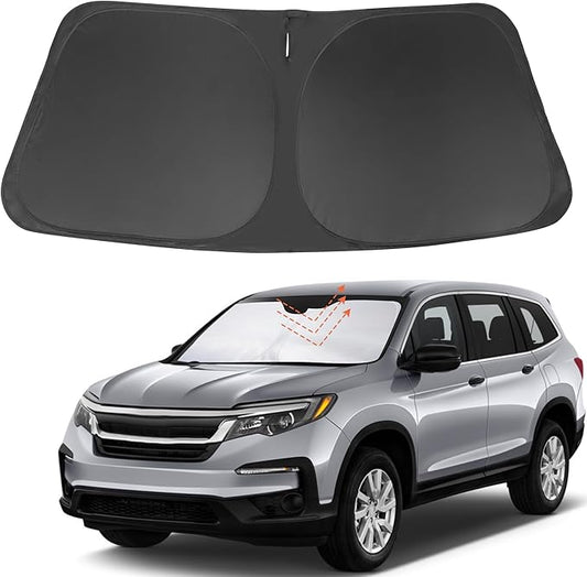 Front Windshield Sun Shade Foldable Car Front Window Sun Shade Windshield Shade Custom Fit for 2016-2026 Honda Pilot EX-L Block UV Rays Accessories Heat Keep Cooler
