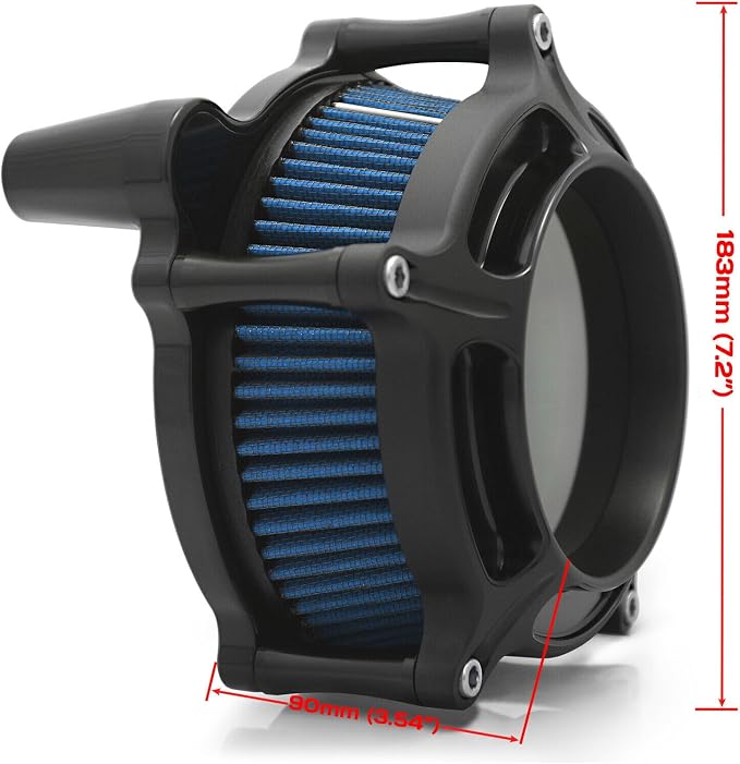 For harley davidson air cleaner filter sportster Touring street glide road king electra Dyna Softail motorcycle air intake (Black- Blue filter, C-For Touring 2008-2016)