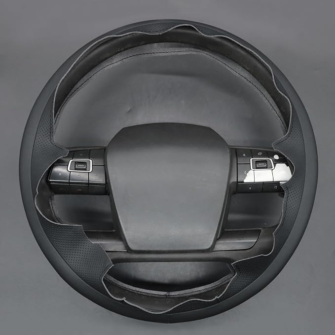 MEWANT Hand Sewn 3D Style Steering Wheel Cover Wrap for Volvo VNL VNR FM FH 2017-2025 Steering Wheel Accessories for Volvo FM