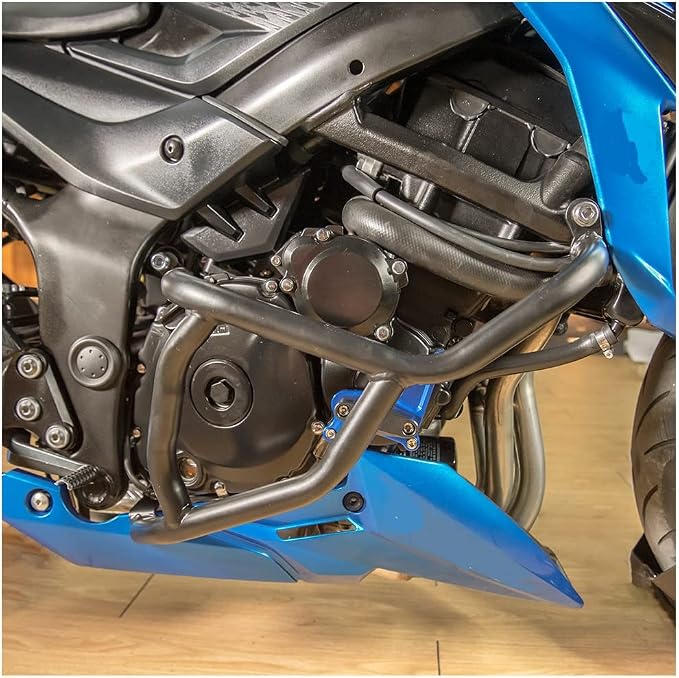 Motorcycle Black Steel Highway Crash Bars Crashbar Stunt Slider Cage Engine Guard Frame Falling Protectors Bumper for Su.zuki GSX-S GSXS GSX S 750 GSX-S750 2017 2018 2019 2020 2021 2022 2023