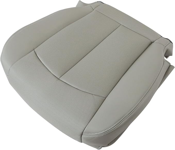 FZJDSD Gray Driver & Passenger Side Bottom Perforated Microfiber Leather Replacement Seat Covers Compatible with Infiniti G37 2008 2009 2010 2011 2012 2013