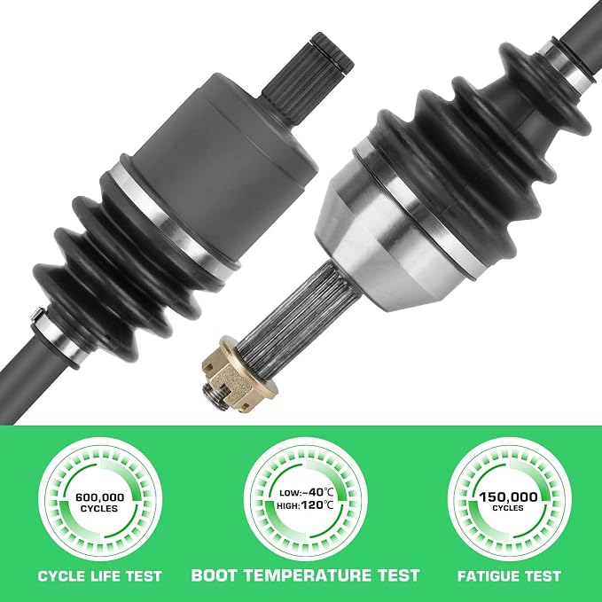 Youxmoto CV Axle Front Left/Right Fit for Polaris Ranger 500 (EFI 2x4)/ 700 (6x6 EFI/XP) 2005 2006 2007, 4340 Chromoly Steel Drive Shaft CV Axles, for 1332423, 1380236