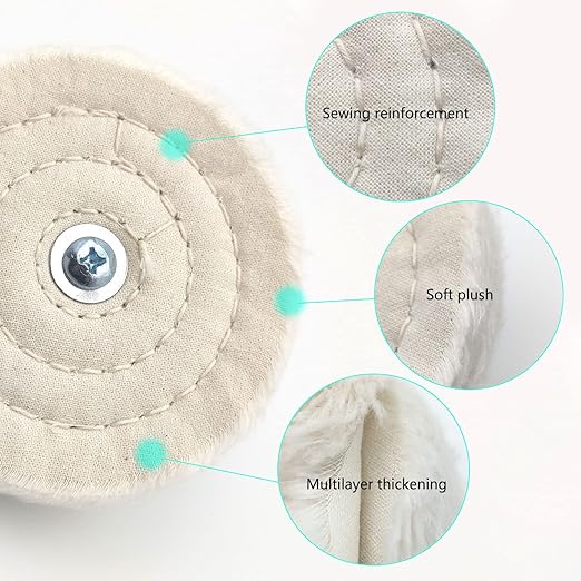 19 Pcs Buffing Wheel for Drill,Buffing Pad Polishing Wheel Kits with 6 Pcs Polishing Compound and 5 Pcs Felt Polishing Wheel,for Aluminum, Stainless Steel, Chrome,Metal,Glass,Car Detailing