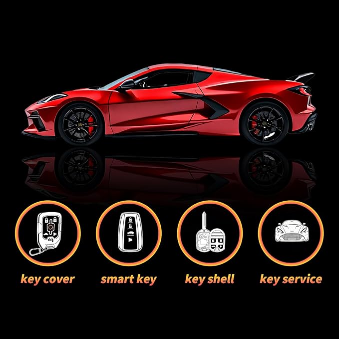 Fit for Chevy Corvette C8 2020-2024 Smart Key Fob 433MHz 49 Chip 6+1 Buttons Keyless Entry Remote FCC ID: YG0G20TB1