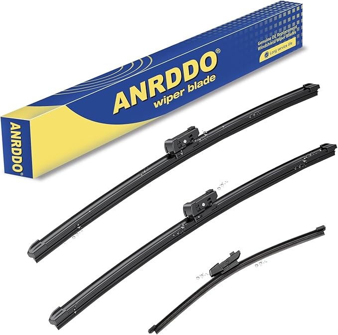 3 wipers Replacememt for 2024 2023 2022 2021 2020 2019 2018 VW Volkswagen Tiguan Original Equipment Replacement Wiper Blades Set - 25"+22"+15" (Set of 3)
