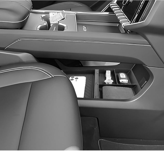 LUWU Lower Center Console Organizer Compatible with 2024-2026 GMC Acadia Elevation/AT4/Denali Accessories Armrest Console Storage Box Armrest Organizer Insert Tray Glove Organizer Tray ABS Material
