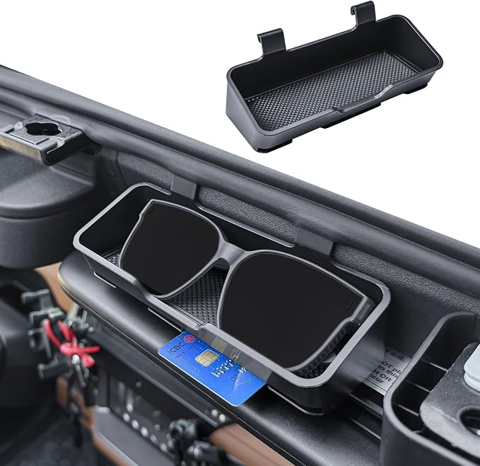 RUNROAD Center Console Organizer Compatible with 2021-2025 Ford Bronco 4 Doors Accessories, Rear Seat Air Vent Deflectors for 2025 Bronco Rear Air Conditioning Extensions 4PCS (NOT for 2-Doors/Sport)