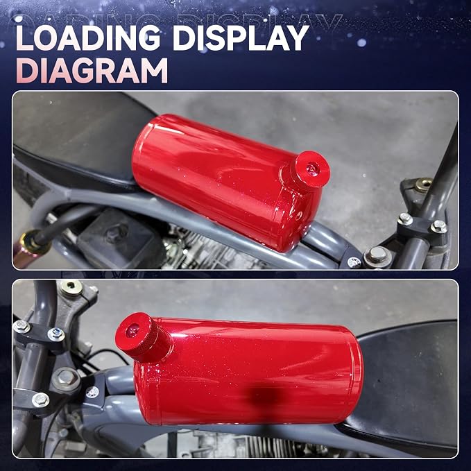 Upgraded beveled design 10x4.5" Aluminum alloy welding Gas Fuel Tank Cylinder(Premium Glossy Paint Finish Red) For Predator 212cc 196cc/6.5HP Go Kart & Mini Bike,For Coleman CT200U BT200X CT200u-ex