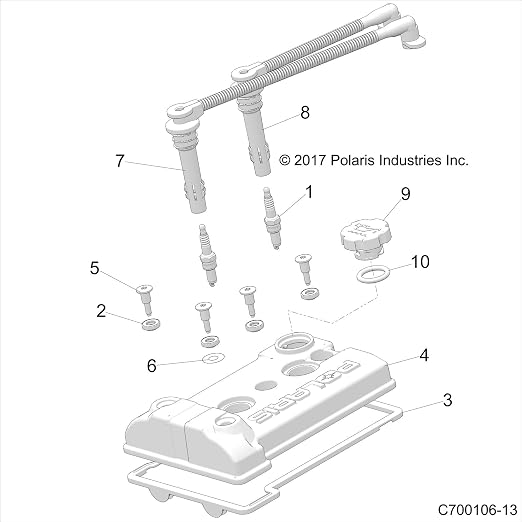 Polaris PTO Sparkplug Wire, for Specific RZR Models, Genuine OEM - 4017695