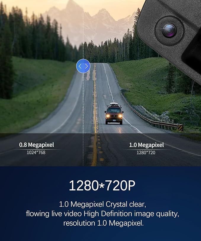 METEESER Car Rear View Backup Reversing Camera Night Vision Pull Handle for RAM 1500 2500 3500 2009-2017（RCA Connector）