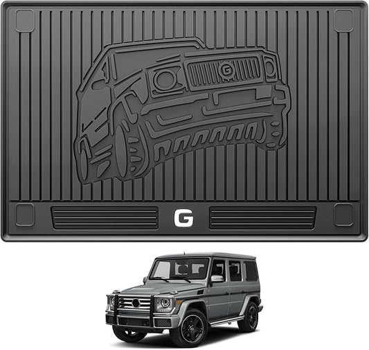 3W Cargo Liner Fit for 2019-2025 2026 Mercedes-Benz G Class G500/G550/G580/AMG G63 SUV TPE All Weather Custom Fit Trunk Mat, Black