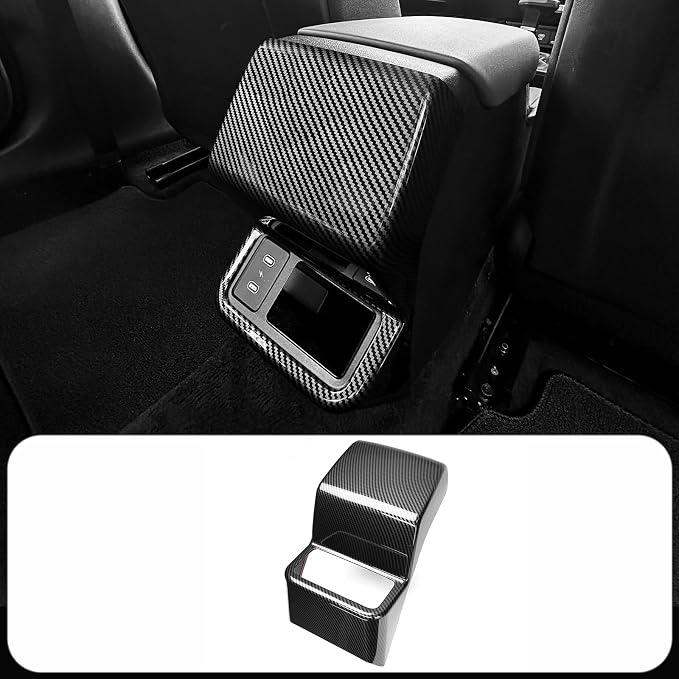 Rear Air Conditioning Vent Outlet Cover Trim Compatible with Kia K4 2025-2026 Accessories (Carbon Fiber Pattern)