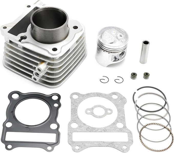 57mm 125cc Cylinder Piston Top End Kit For Suzuki DR-Z125 2003-2019 For Suzuki DR-Z125L 2003-2022 11210-44A11-0F0 12140-01410 - Top End Rebuild Kit 125cc 4 Stroke Air Cooled