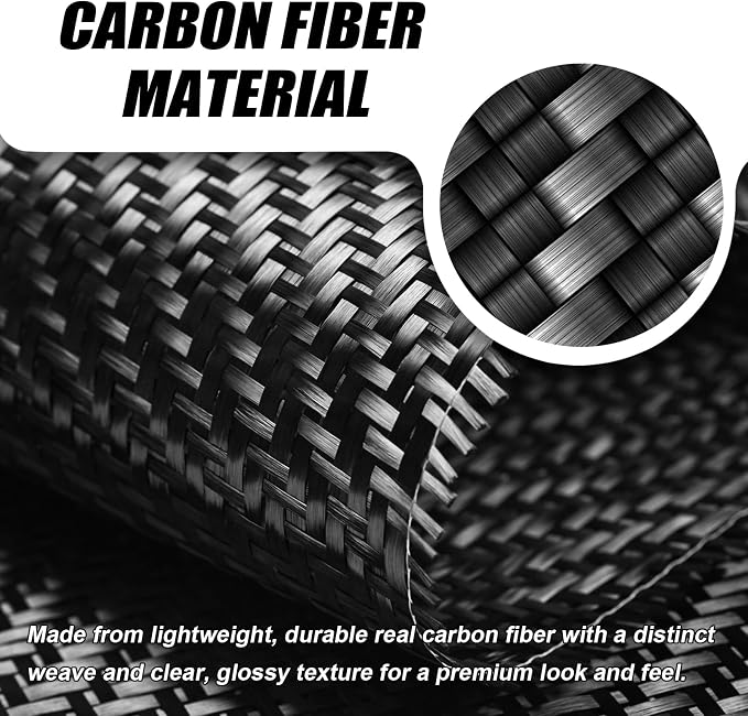 Real Carbon Fiber Interior Trim Kit Compatible with 2012–2020 Tesla Model S & 2016–2020 Model X – Dashboard Panel Trim, Cup Holder Trim, AC Air Vent Trim, Interior Decor Sticker Accessories
