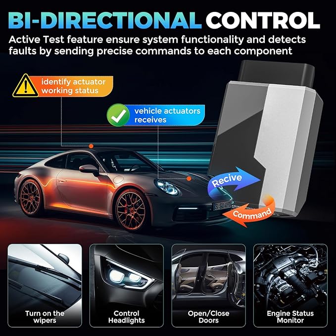 Automobile Fault Detector, Vehicle Performance Test OBD2 Diagnostic Instrument, Car Diagnostic Instrument Bi-Directional Scan Tool for Vehicle Health Check Engine Inspection