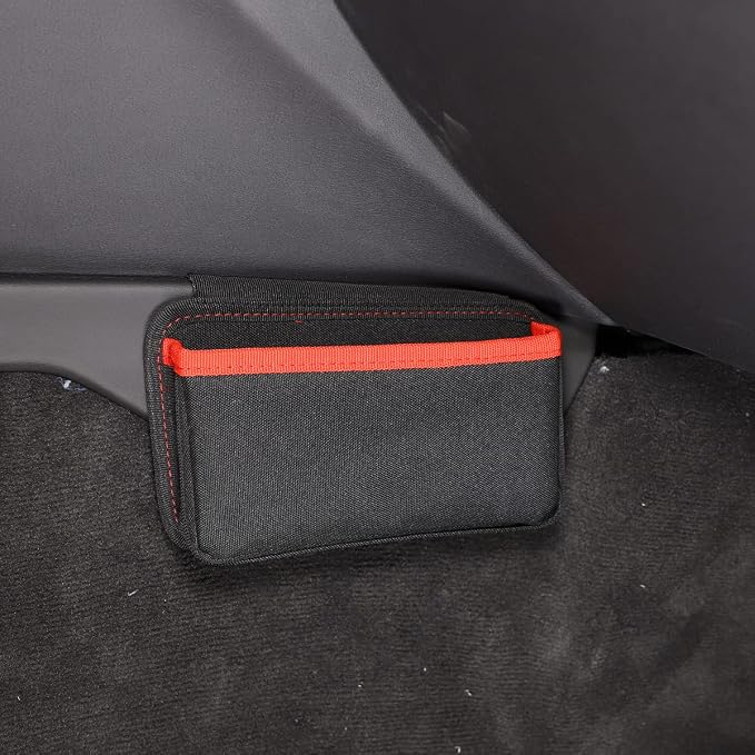 Daeiclru Car Center Console Side Storage Bag Compatible with Chevrolet Corvette C8 2020-2023, Co-Pilot Center Console Hanging Storage Organizer Bag (Center Console Side Storage Bag, Red)