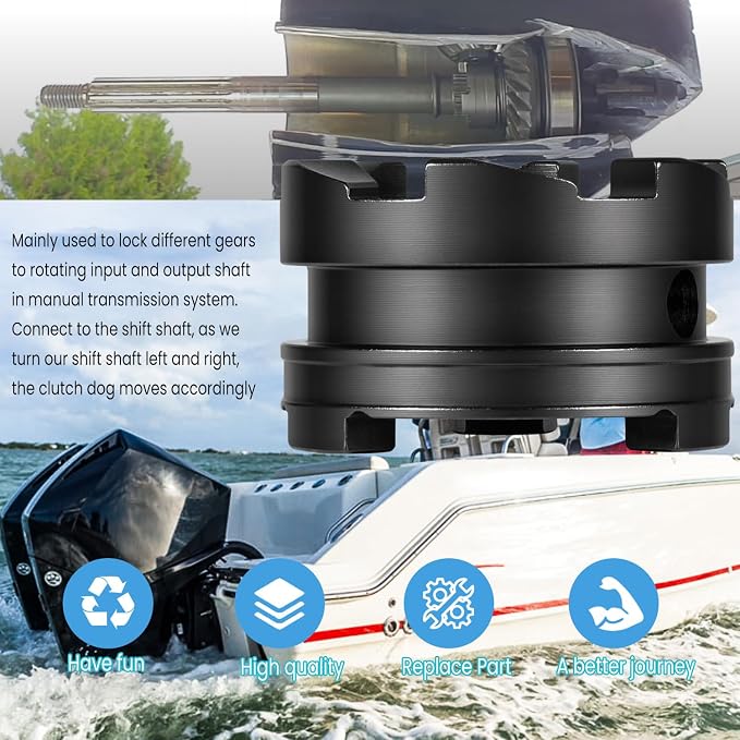 Bonbo Boat Motor Clutch Dog 3 Jaw Reverse Replace for Mercury Clutch Dog Shifter 52-822539t Replace for GLM #11061, Replace for Sierra #18-2236