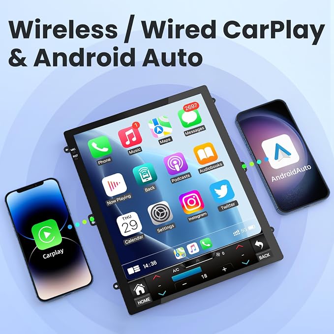 4 + 64GB ROM Android 15 Upgrade Car Radio for Chevrolet Chevy Cruze 2009-2015: 10.4 Inch 1024 * 768 HD IPS Tesla Style Touchscreen Stereo Wireless Carplay Andriod Auto Backup Camera GPS 5G WiFi FM