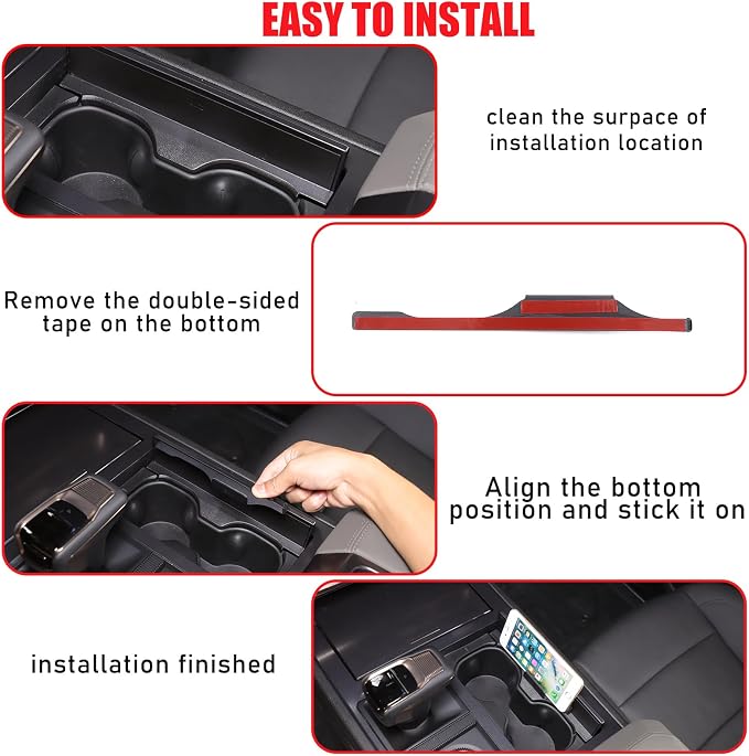 Yinanlutos Cup Holder Insert Organizer Tray Compatible with Hummer EV Pickup SUV 2024 2025 2026 Accessories Center Console Cup Holder Expand for Phone and Glasses 1PCS