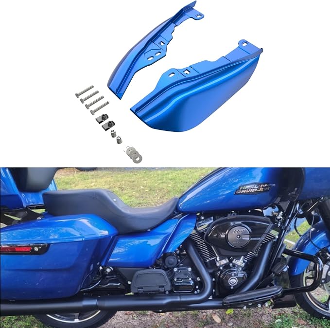 Advanblack 2024 RG Mid Frame Air Deflectors Compatible for Harley Touring Street Glide, Road King, Electra Glide, 2009-2025(Blue Burst)