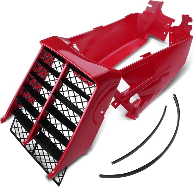 A-Premium Red Plastic Gas Tank Side Covers with Grill | Compatible with Yamaha Banshee 350 1987-2006 2-PC Set