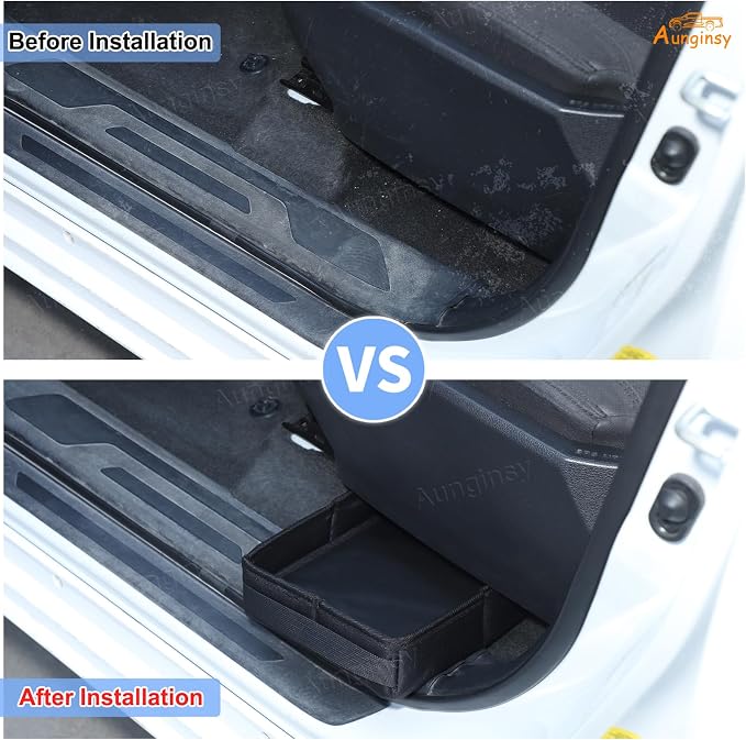 Aunginsy 1PCS Front Row Under Seat Storage Bag Compatible with Toyota Tundra 2022-2025 2026, Car Driver or Passenger Underseat Hidden Organizer Tray Storage Bag Tool Box with Handle Accessories