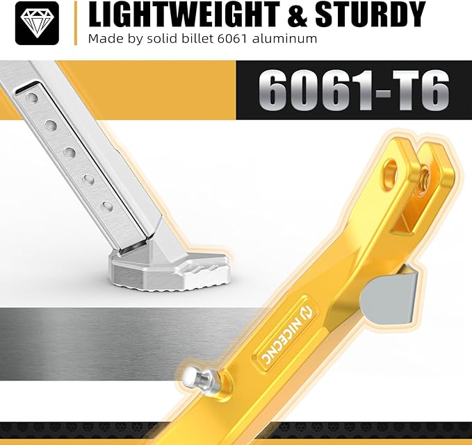NICECNC Gold Kickstand Kick Stand Adjustable Sidestand Compatible with Suzuki DRZ400/DRZ400E/DRZ400S/DRZ400SM 2000-2020 2021 2022 2023 2024 See Fitment (Accessories not Included)