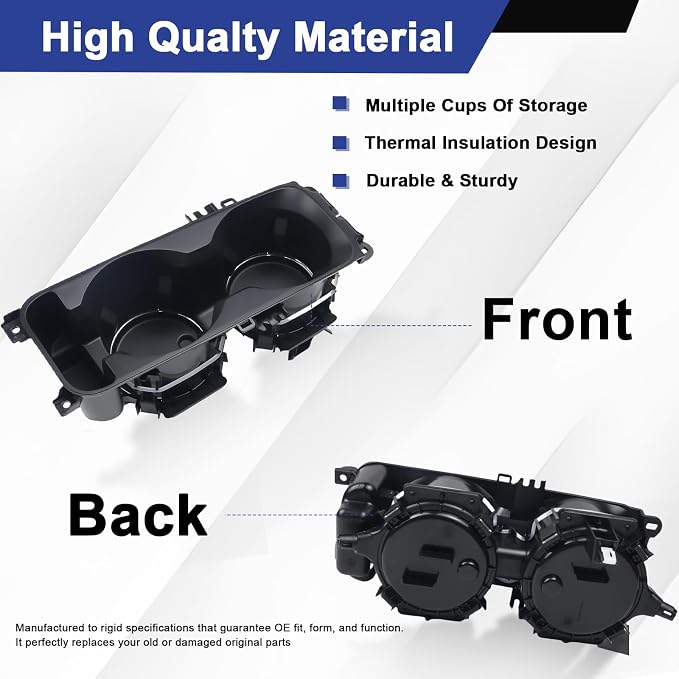 LB5Z-7813562-AB Center Console Cup Holder Fit for Ford Explorer 2020-2025 Replace LB5Z7813562AB (with Wireless Charging)