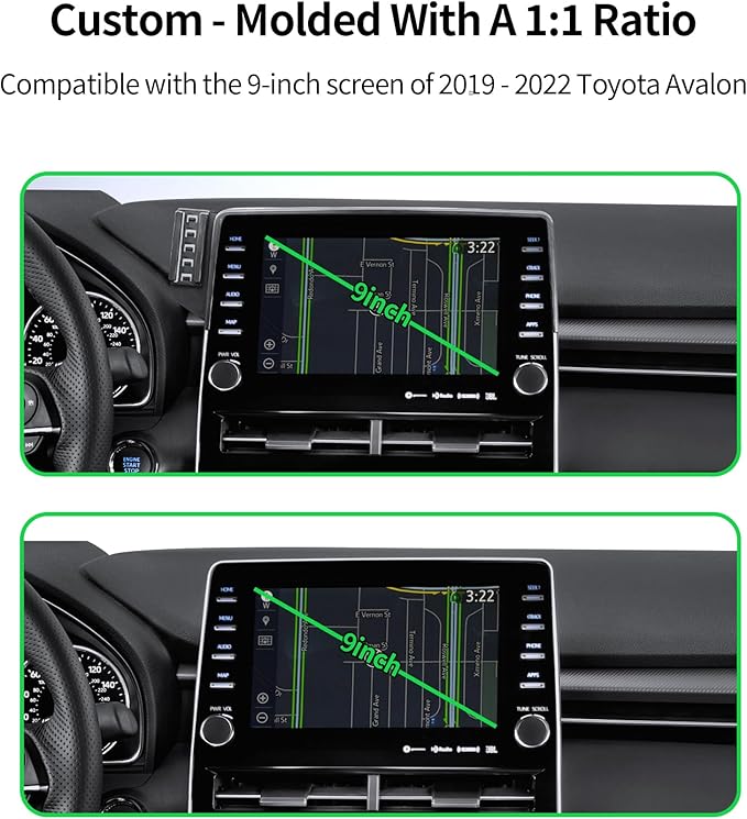 Wireless Charging Car Phone Holder for Toyota Avalon 2019-2022, 9" Screen Fixed Clip, 360° Rotation Car Phone Mount Compatible with MagSafe