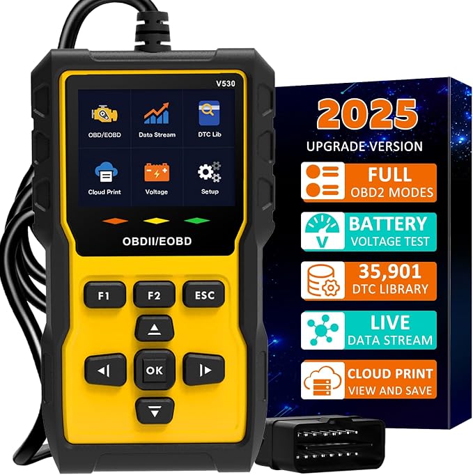 OBD2 Scanner Diagnostic Tool Professional Enhanced Auto Check Engine Code Reader with Reset,35,901 DTC Cloud Print I/M Readiness OBDII/EOBD Car Diagnostic Scan Tools for Vehicles After 1996
