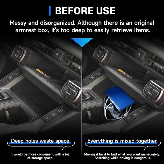 SXCY for 2026 Toyota RAV4 Center Console Protective Mats for 2026 Toyota RAV4 Accessories Front Center Console Inserts Liner Anti-Slip Anti-Dust Waterproof Mats