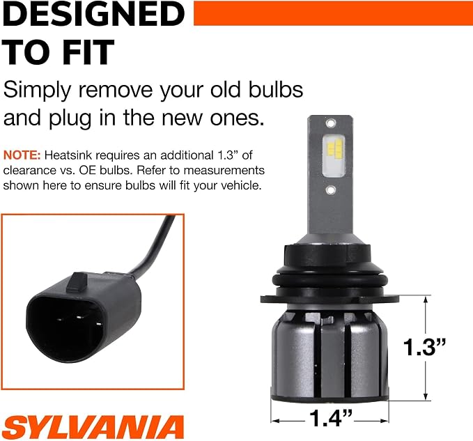 SYLVANIA - 9007 LED Ultra - Fog Lights For Cars and Trucks - Headlight Bulbs for Off Road Powersports - 6000k Cool White LED Light - Maximum Lifespan - No Polarity - DIY Upgrade