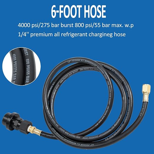 TU-32-6 Diesel Fuel Pressure Tester Kit with Test Gauge and 6Ft Hose Fit for GM 6.6L Duramax Engines