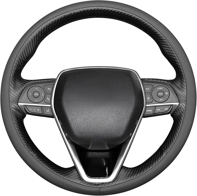 MEWANT Steering Wheel Cover for Toyota RAV4 2019-2024/Camry 2018-2024/Corolla 2020-2024/Avalon 2019-2022 Hand-Stitched Steering Wheel Wrap