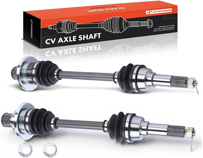 A-Premium Pair (2) Rear CV Axle Shaft Assembly Compatible with 2002 Yamaha Grizzly 660 YFM660F/YFM660FH 4x4, Driver and Passenger Side, Only For 2002 Year, Replace# 5KM-2530V-00-00