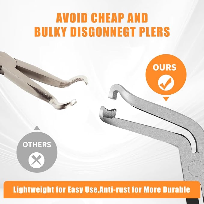 5PCS Electrical Disconnect Pliers, Automotive Electrical Plug Connector Disconnect Tool, Connector Separator, Car Safety Hammer,Hose Clamp Pliers, Applicable to Cars, Trucks, SUVs