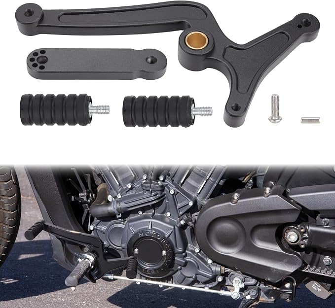 Motorcycle Heel Toe Gear Shift Lever for Indian Scout and Scout Sixty 2015-2024, CNC Aluminum Gear Shifter Lever Pedal, Shift Peg, Black (Black A)