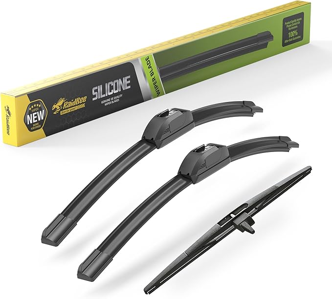 Raidbee® Silicone Windshield Wiper blades 3 pack Replacement for HONDA Pilot 2015 2014 2013 2012 2011 2010 2009 All-Season Silicone Windshield Wipers 22" 21" 14"