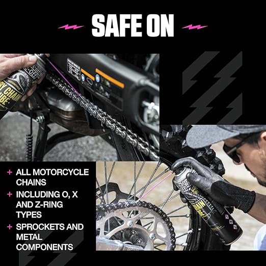 Muc-Off Motorcycle Dry Chain Lube| Ultra-Durable Synthetic Formula | Long-Lasting Lubrication | Maximum Chain Protection for Dry Conditions | Perfect for Motorcycle Chains