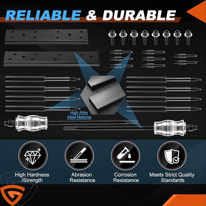 Fuel Injector Removal Tool EN-51146 GM-51146 Fuel Injector Rail Assembly Replacer Master Tool Kit Fit For GM Opel/Fit For Buick/Vauxhall/MG 1.0L 1.4L 1.5T 1.6L Engines, EN-51146-100 EN-51146-150