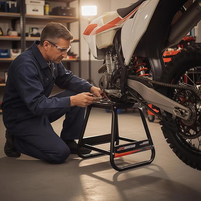 Dirt Bike Stand Detachable Stand Universal Anti-skid Maintenance Steel MX Heavy Duty for Most Motorcycle Dirt Bike Ebikes like Surron CR250 EXC 250 CRF230 YZ250F KX100 KLX110 and More-Black