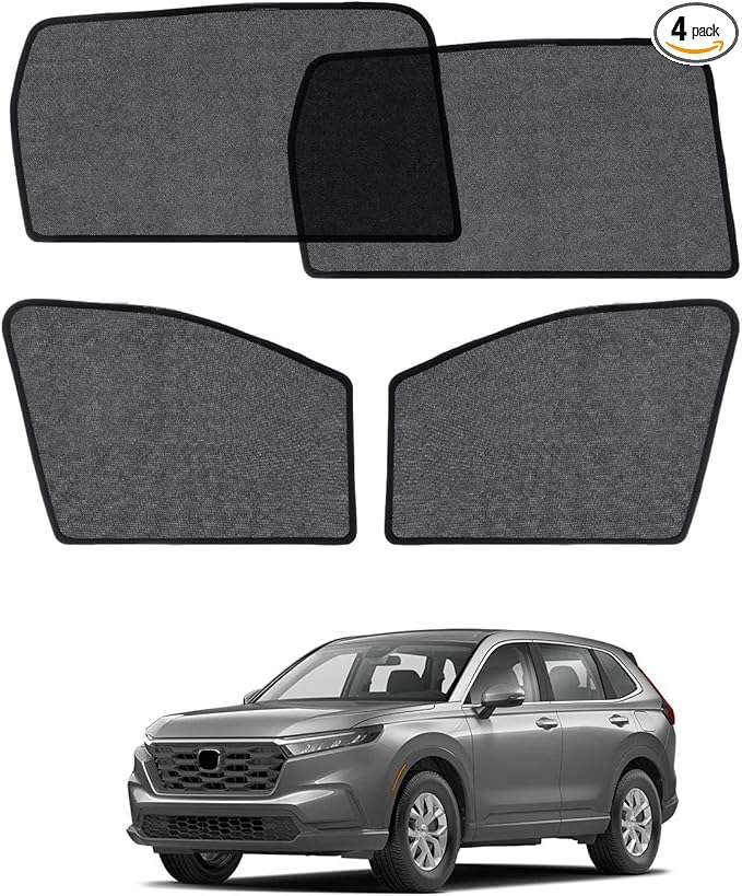 Car Window Shade for Honda CRV 2023-Now, 4 Pack Magnetic Mesh Sun Shades for Front & Rear Windows, UV Glare Protection & Baby Car Shade for Napping Camping Breastfeeding