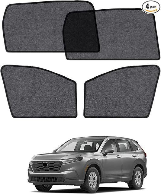 Car Window Shade for Honda CRV 2023-Now, 4 Pack Magnetic Mesh Sun Shades for Front & Rear Windows, UV Glare Protection & Baby Car Shade for Napping Camping Breastfeeding